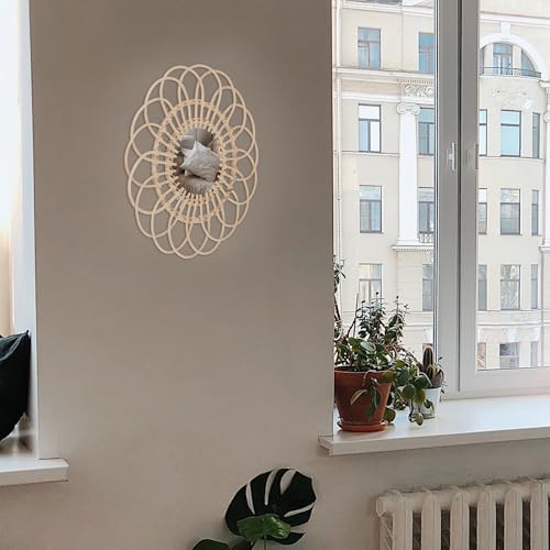 Miroir en rotin UKCOCO : sublimez un mur vide avec un effet d'espace - 8