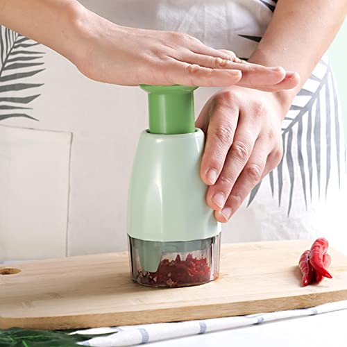 Food Chopper, Vegetable Chopper, Onion Chopper, Garlic Chopper Hand Chopper For Vegetables, Handheld Veggie Chopper, Easy To Clean, Dishwasher-Safe, Green #TOP2