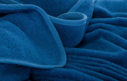 Brandsseller Frottierdecke Sommerdecke Picknickdecke Wohndecke 100% Baumwolle 150 x 200 cm Blau