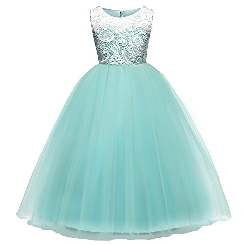 Robe trapèze fille verte en coton confortable pour enfants de 4 ans