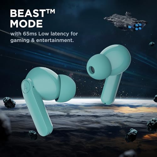 Image of Boat Airdopes 138 Pro TWS in Ear Earbuds with 11mm Drivers, 45 Hours Playback, ASAP Charge & Quad Mic ENx(Mint Cascade)