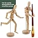 US Art Supply® Wood Artist Drawing Manikin Articulated Mannequin with Base and Flexible Body - Perfect for Drawing The Human Figure (5