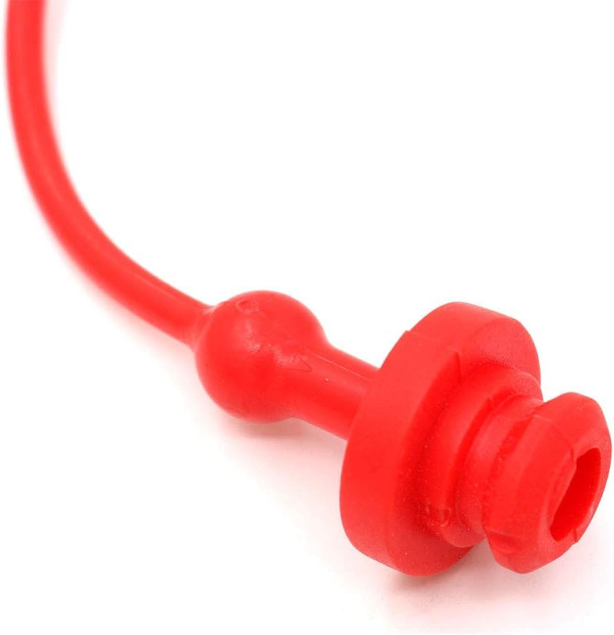 Image of Hydraulic Coupler Dust Cap 1 /4 ISO-B 5675 AG Male Female,CEKER Hydraulic Plug Quick Connects Port Covers Fittings,Red Cap with Retention Ring Keeps Attached to Hose 1set