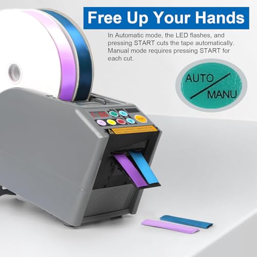 Automatisch Klebebandspender Bandspender, Automatischer Klebebandabroller Bandschneidemaschine Elektrischer Bandschneider FüR Geschenkband,Paketklebeband,Klebestreifen Bandbreite 6–60mm,Länge 5–999mm