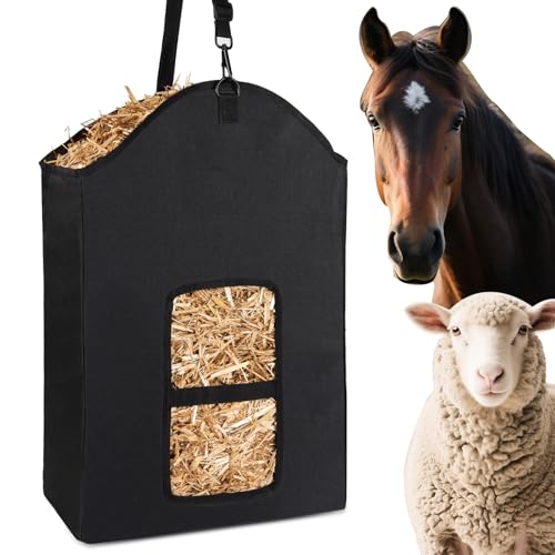 Srefaka Hay Bag Goat Hay Feeder Durable, Easy to Hang, Suitable for Horses, Donkeys, Cows, Sheep, Etc