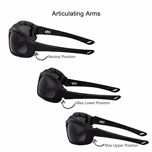 WYND Blocker Motorcycle Riding Glasses Extreme Sports Wrap Sunglasses (Black/Smoke)3