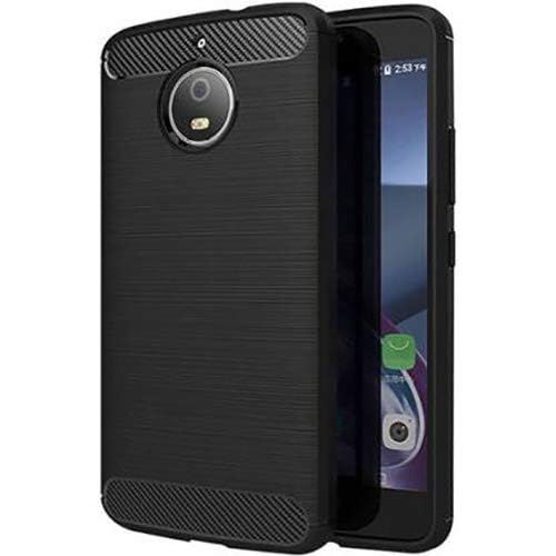 Image of Hybrid Carbon Fiber Back Case for Moto E4 Plus (Black)