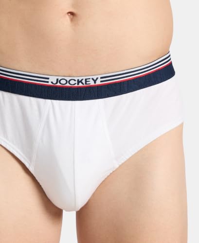 Image of Jockey US49 Men Super Combed Cotton Solid Brief with Ultrasoft Waistband