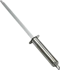 Chaira, Haste Apontadora Premium para Facas, Amolador de faca, Aço Inoxidável, 27 cm, Acabamento Premium, Cabo Ergonômico com Alça, 85g, para Uso Doméstico e Profissional