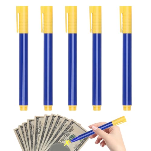 Bolígrafo detector de billetes falsos, marcador para detector de billetes falsos de 5 piezas – Bolígrafo detector de billetes falsos marcador para detector de billetes falsos