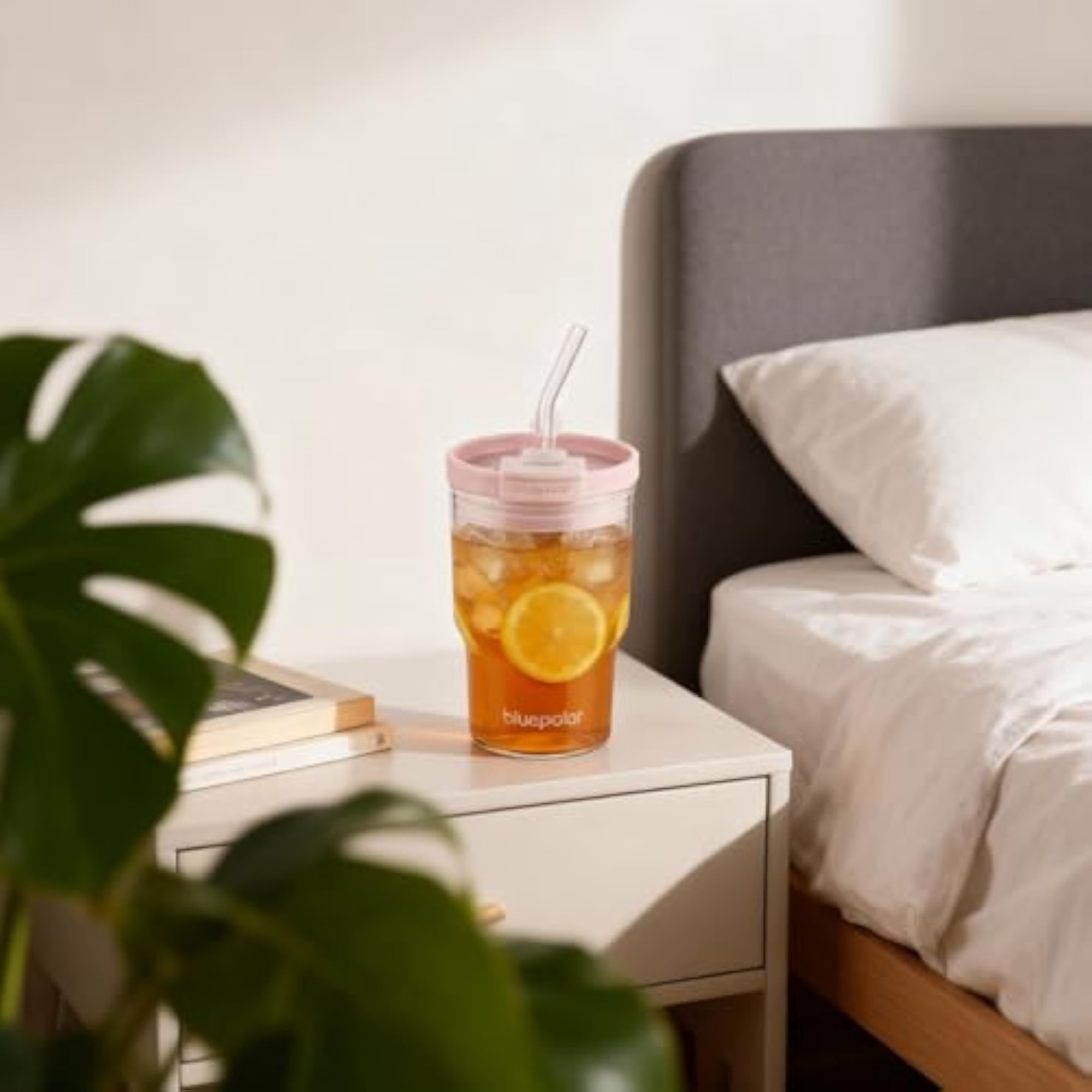 16oz/480ml Iced Coffee Glasses with Lids and Straws