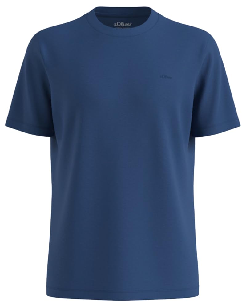 s.Oliver Men's 2178919 T-Shirt (Pack of 1), Blue, M