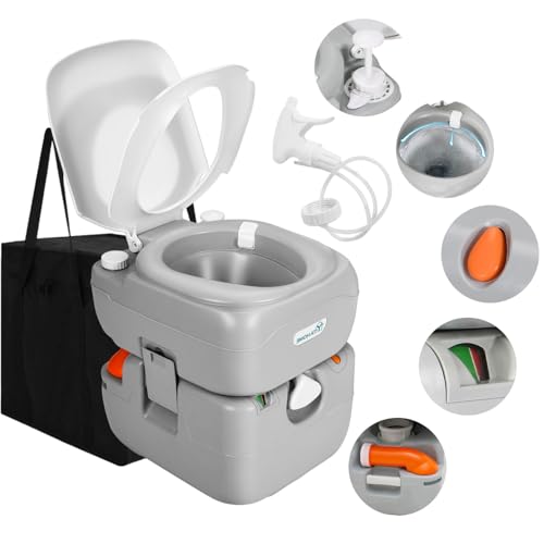 YITAHOME Portable Toilet for Adults, 5.8 Gallon Camping Porta Potty with Carry Bag, Hand Sprayer,...