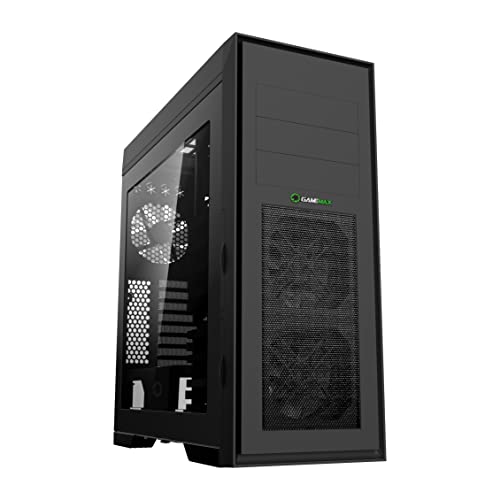 Gamemax Full Tower Chassis With Front Mesh Ventilation And Odd And Window Cases, Atx - High Airflow, 3 X Leds Blue Cooling Fans Included, Black (Master M905) #TOP1