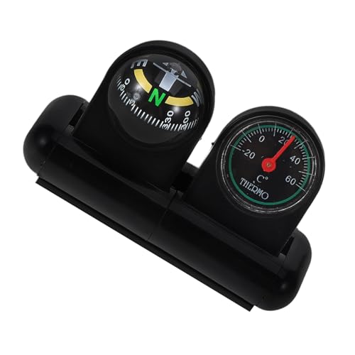 Mikinona Car Thermometer and Compass Accurate Automotive Dashboard Navigation and Temperature Monitoring Ball Easy Installation Reliable Precision Guide for Cars and Vehicles