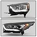 Aresparts 2PCS Headlight Assembly With Bulbs Set For 2017 2018 2019 Ford Escape(Kuga) S SE SEL Titanium Halogen With LED Daytime running light Replacement Headlamps Black Housing Clear Lens(LH&RH)