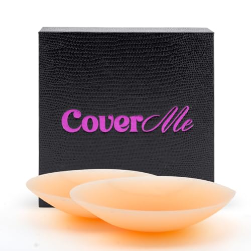 Image of coverme Nipple Covers, Silicone Sticky Pasties for Women, Skin-Tone Adhesive with Travel Case, Ultra-Comfort, Reusable!
