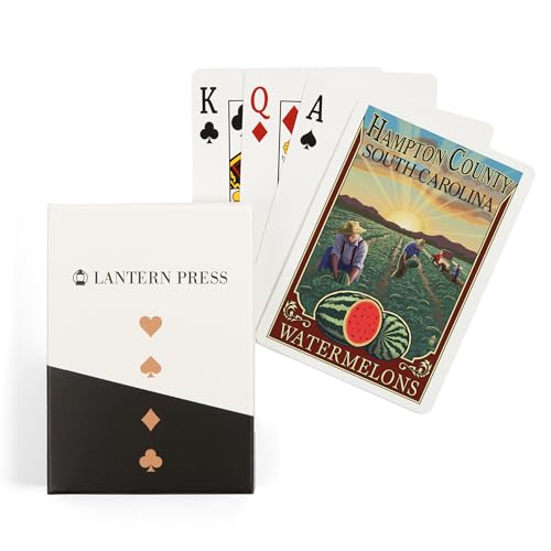 Lantern Press Naipes de Póker Hampton County, 52 cartas