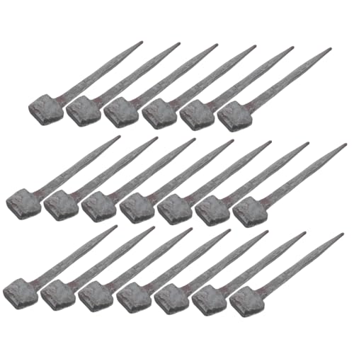 BESTonZON 20pcs Horse Hoof Nails Metal Horseshoe Accessories for Hoof Protection Angled for Easy Application