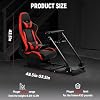 Dardoo Flight Simulator Cockpit with Seat Adjustable Fit for Logitech G923, for Saitek, for Thrustmaster T80 T150 HOTAS Warthog, Game Mount, Without Wheel, Shifter Pedal