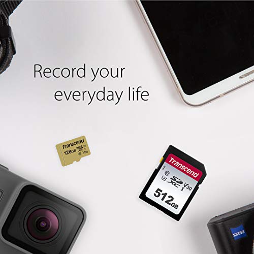 Image of Transcend 128GB SDXC SD Card- 100MB /s, UHS-I U1 /V10 /Full HD /C10 Memory Card | Compatible with DSLR Cameras / Digital Cameras / Trail Cameras / Camcorder
