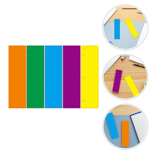 Separadores para mini carpetas reutilizables de plástico con pestañas multicolor 7