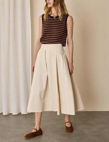 Hongsui Women's Striped Color Block Sweater Vest Ribbed Knit Tank Tops Oversized Crewneck Pullover4