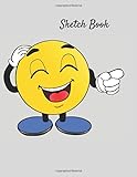  Sketch Book: Smiley Face Themed Notebook for Drawing, Writing, Painting, Sketching
