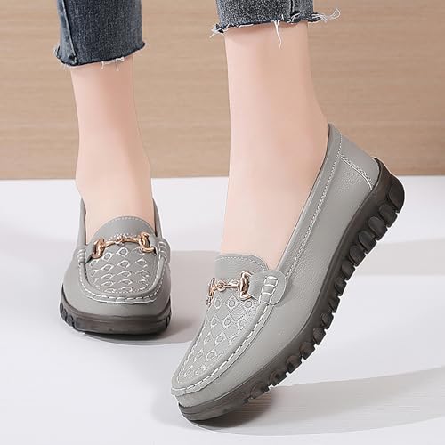 Image of Women's Business Loafers Comfortable & Lightweight Penny Shoes PU Leather Slip On Walking Shoes