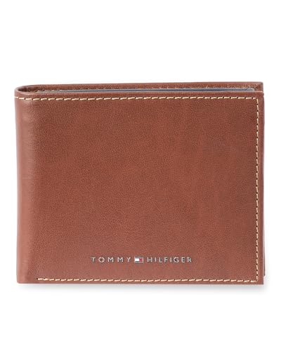 Tommy Hilfiger Men's Genuine Leather Passcase Bifold Wallet Rfid Blocking With...