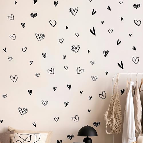 Vinilos Decorativos Corazón Negro por sacinora 62 Piezas miniatura 3