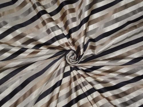 Tissu taffetas de soie anti-affaissement 137cm à rayures pour jupes volumineuses