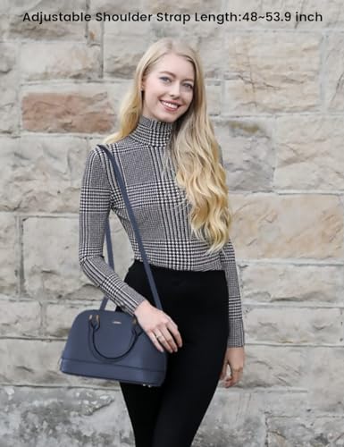Image of LOVEVOOK Purse for Women Crossbody Bags Classic Double Zip Top Handle Dome Satchel Bag