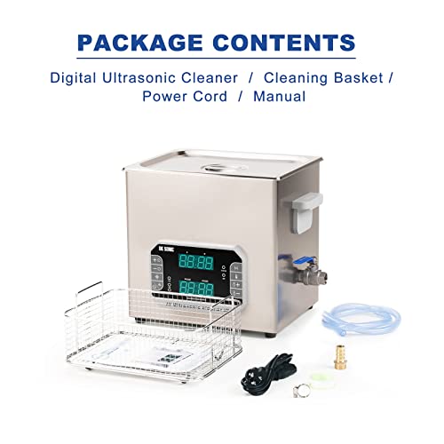 DK-SONIC-Touch-Ultrasonic-Cleaner-with-HeaterDigital-Timer-and-Basket-Multiple-Cleaning-Mode-for-Lab-Tools-Metal-Parts-Carburetor-Fuel-Injector-Brass-Auto-Parts-Engine-Parts-etc-10L-110V