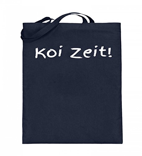 Sac en toile de jute bleu de 38x42cm grand cabas réutilisable avec anses longues pour épaule