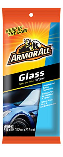 Armor All Car Interior Cleaner Glass Wipes for Dirt & Dust - for Cars & Truck & Motorcycle, 20 Count, 18275