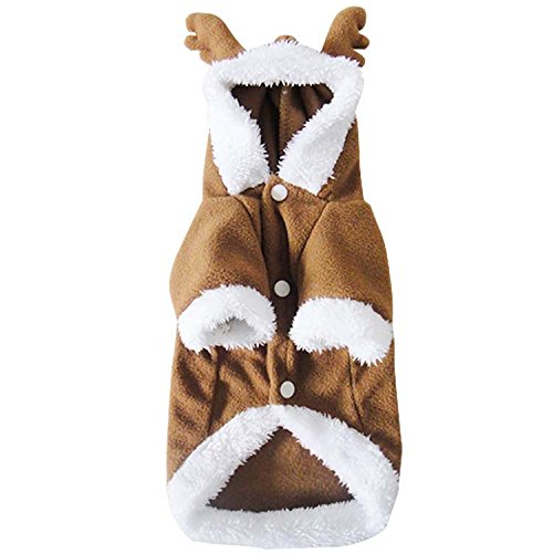 Hueyaus犬服 ペット服 コスプレ クリスマス サンタクロース コスチューム 着ぐるみ サンタ帽 ペットウエア ドッグウェア 二足歩行 仮装 変装 変身 かわいい 猫用 猫服 秋 冬 プレゼント ギフト 記念撮影 パーティー 新年 お祝い おしゃれ 人