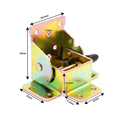 Dier 4Pcs Iron Locking Folding Table Chair Leg Brackets Hinge Self Lock Foldable Hinges Support Bracket #TOP2