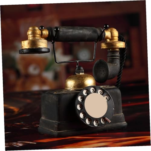 Téléphone décoratif rétro en résine aux finitions soignées - 5