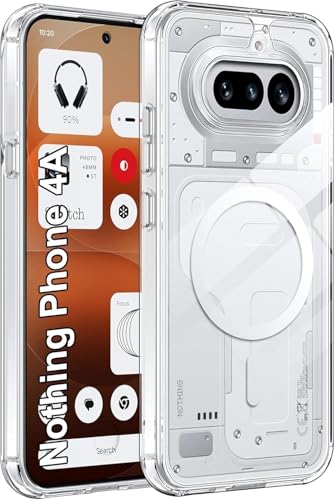 Nothing Phone 4A�P�[�X�S���� MagSafe�Ή� �}�O�l�b�g���� �}�O�Z�[�t�Ή� �V���v�� Phone 4A �J�o�[ �S�ʕی� �ϏՌ� ���^ �y�� �w��h�~ ���΂݂Ȃ��P�[�X(����, Nothing Phone 4A)