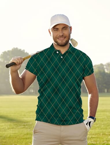 Golf Shirts for Men Funny: Hawaiian Golf Polo Shirt Dry Fit4