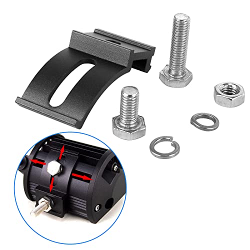 Willpower Lot de 2 Supports de Montage Coulissants pour Barre Lumineuse de Travail LED Rampe Feux LED, Support de Montage Réglable pour Tout-terrain 4x4 ATV UTE Camion...