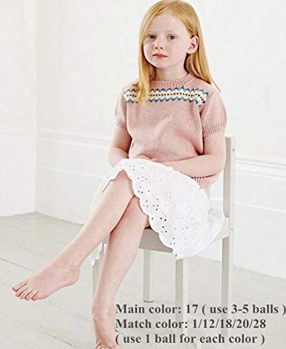 Lotus Yarns 5 Balls Autumn Wind Cotton Cashmere Blend Knitting Yarn Fingering Weight Crochet Yarn For Garments Soft Baby Clothes(29-Light Blue) #TOP4