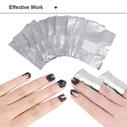 SWKJ 100 PCS Set Foil Nail Wraps Remover Aluminium Gel Polish Remover Nail Art Soak off Acrylic Removal for Nail Polishing Removing - Image 4