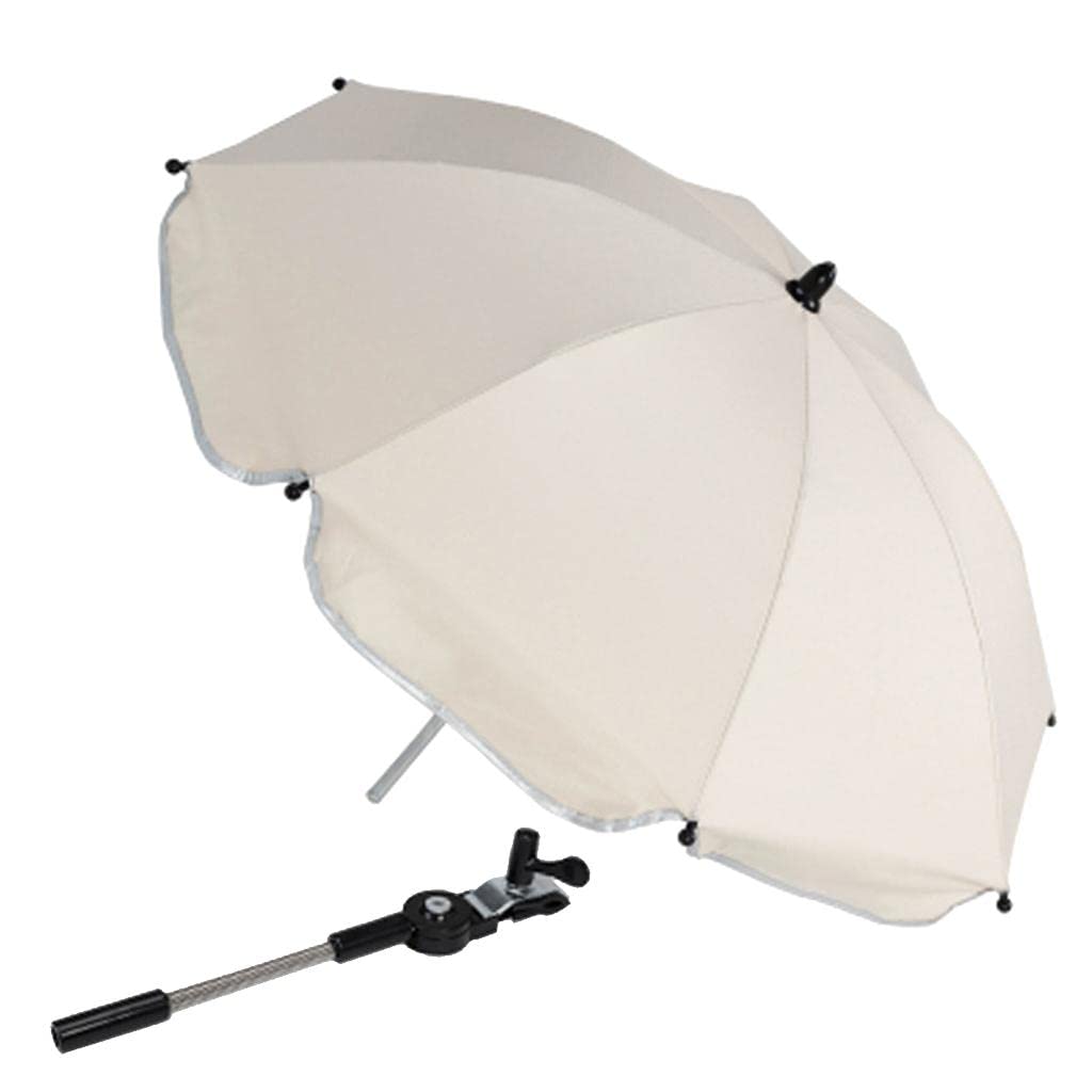 Ombrelle Universelle pour Poussettes, Protection Anti-UV pour Bébé - Blanc
