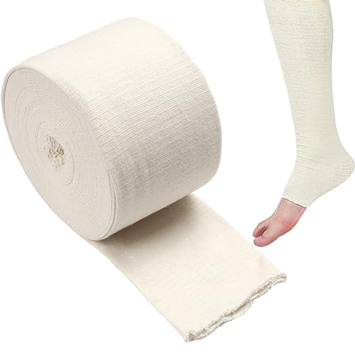 Kompressionsbandage Elastische Schlauchbanda Größe D Stützbandage Kompressions Bandage Schlauchförmige Fixierbinde für Fersensporn Sport Beige 3in X 26ft