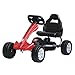 Produktbild HOMCOM Go-Kart für Kinder Tretfahrzeug Tretauto Kinderfahrzeug mit Pedalen 4 Räder Metall + Kunststoff Rot etwa 3 Jahre