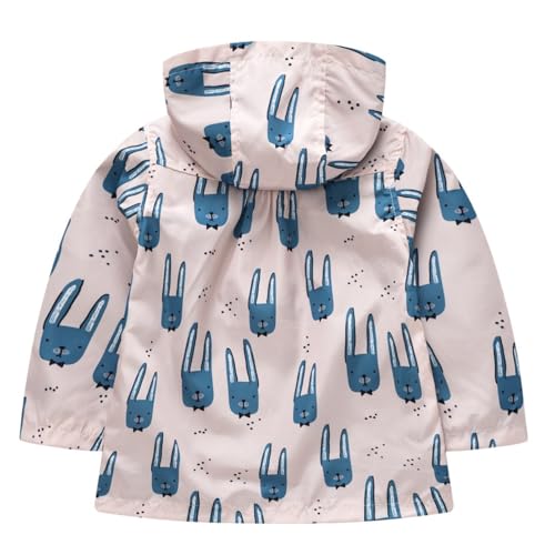 Toddler Boys Girls Zip Windproof Hooded Jacket Long Sleeve Windbreaker Kids Lightweight Trench (White, 3-4 Years)2