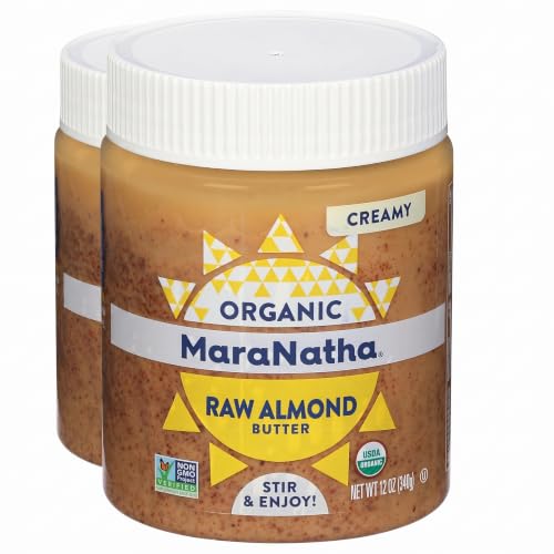 Maranatha Organic, Creamy Raw Almond Butter Spread 12 Ounce (Pack of 2)