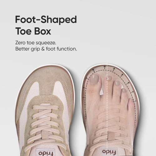 Image of Frido Active Casual Sneakers for Women | Stylish Everyday Sneakers with Breathable Mesh, Lycra-Lined Collar, Cushioned Footbed & Zero-Drop Sole for Travel, Night Outs